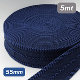 5 Meters Waistband Elastic Navy Blue 55mm - ACCESSOIRES LEDUC BV